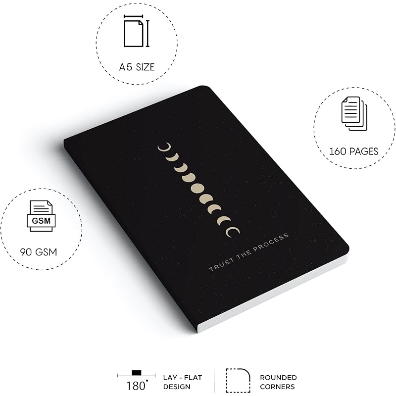 Factor Notes A5 Notebook: Ruled | 90 GSM | 160 Pages (Trust the process) a5