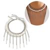 Double Layer Collar Necklace Elegant Imitation Pearls Choker Vintage Tassels Necklace Clavicle Chain Fashion Jewelry