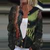 Women's Fashion Printed Long Sleeve Knitted Cardigan Button Down Jacket