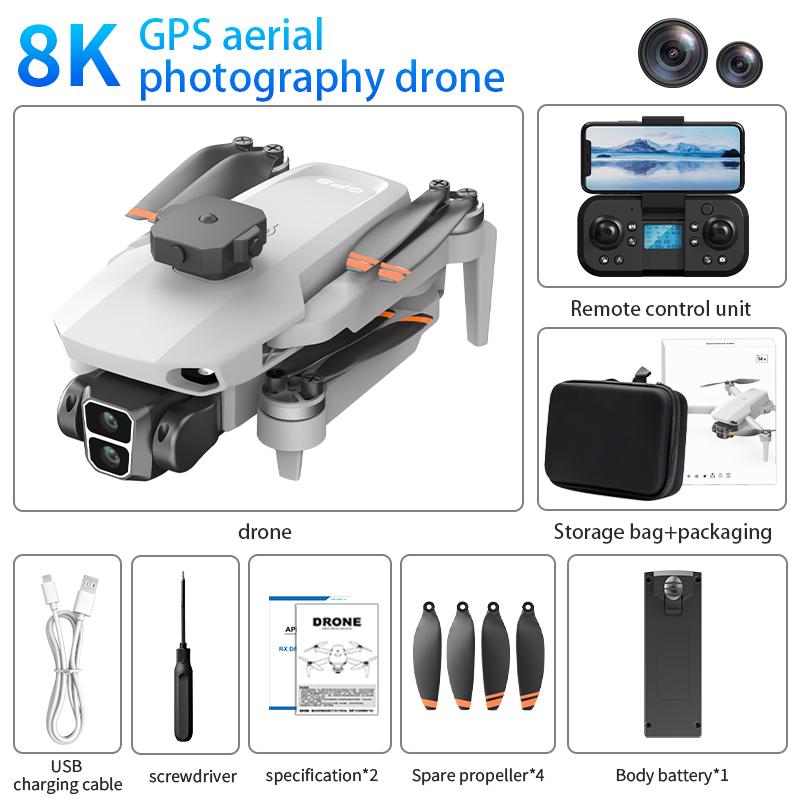 L106 MAX Mini GPS Drone Profesional 8K HD Camera Fly 25Min Obstacle Avoidance Brushless Foldable Quadcopter Optical Flow RC Dron