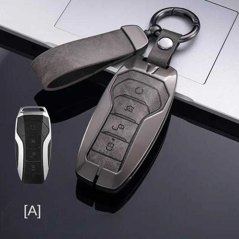Car Key Protective Case Leather Metal Case Car Remote Smart Key Case for BYD Song Plus Atto 3 Han EV Tang DM Qin Seal Dolphin