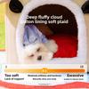 Autumn and Winter Dog Warm Closed House Kennel Medium and Small Dog Kennel Teddy Cat Litter Removable Pet Litter