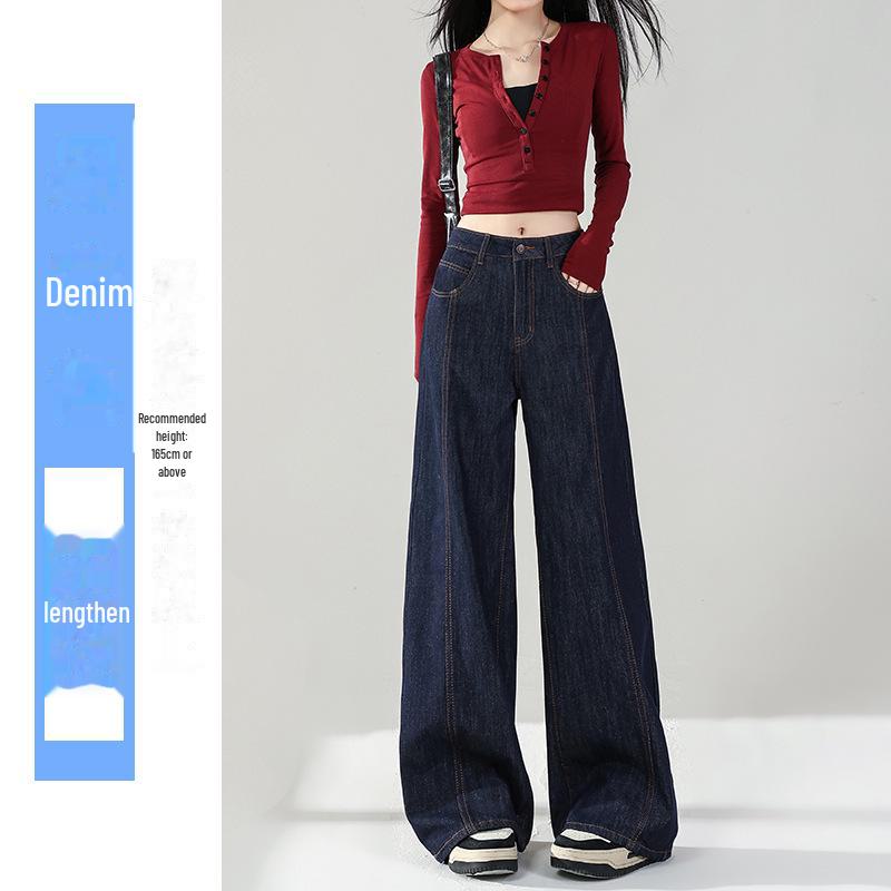 

Women s High-Waist Denim Wide-Leg Jeans - Summer 2025, Slim Fit, Lightweight, Loose Straight Pants 2XL (65-72.5 kg)