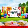 2026 Children's Day Graduation School Decoration: Rainbow Balloon & Ribbon Setup for Outdoor Classroom Camping Atmosphere