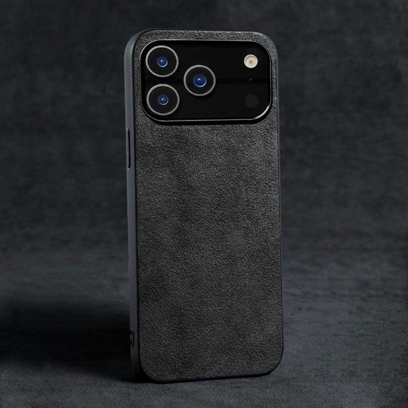 

Frosted Ultra-thin Alcantara Case for iPhone 17 Pro Max Air 16 17 16e 15 14 Plus 13 12 11 XS Max X XR 7 8+ Large Lens Hole Cover iPhone X чёрный