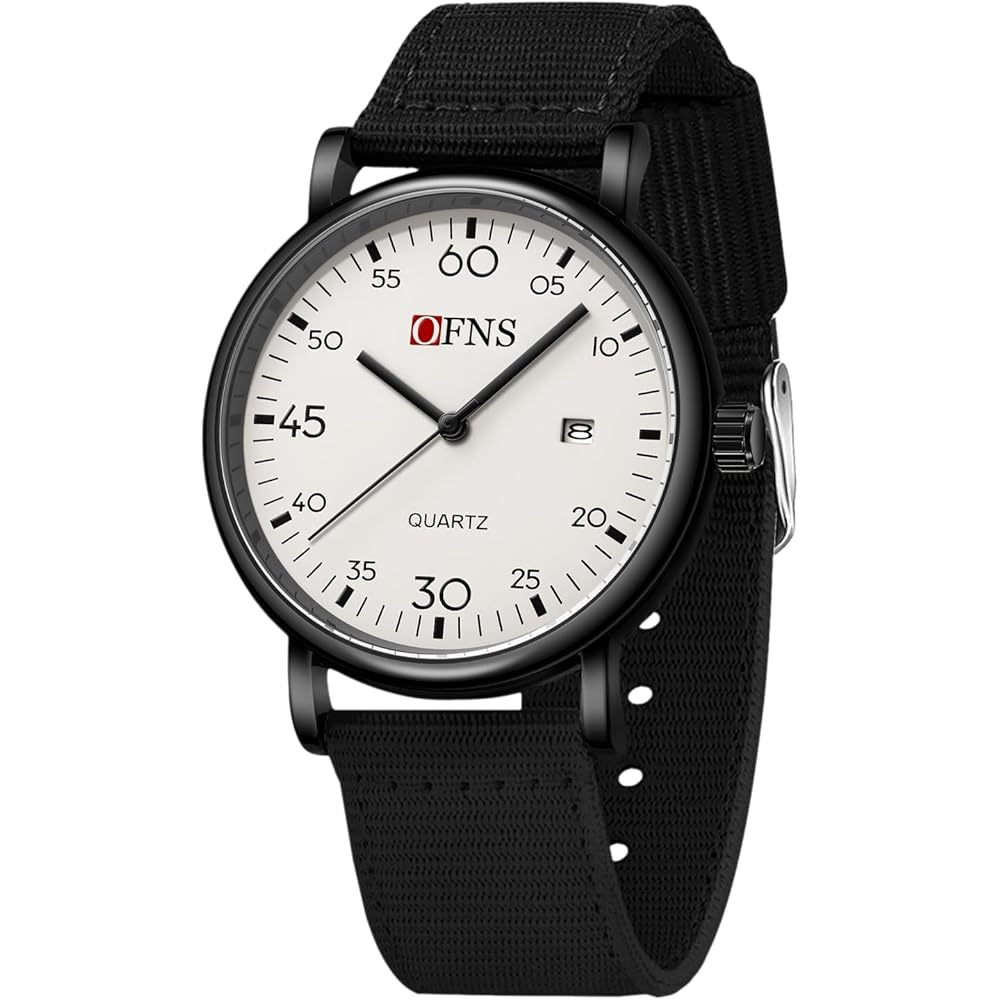 Anacend Simple Quartz Analog Watch Black 3ATM Water Resistant Stylish Unisex