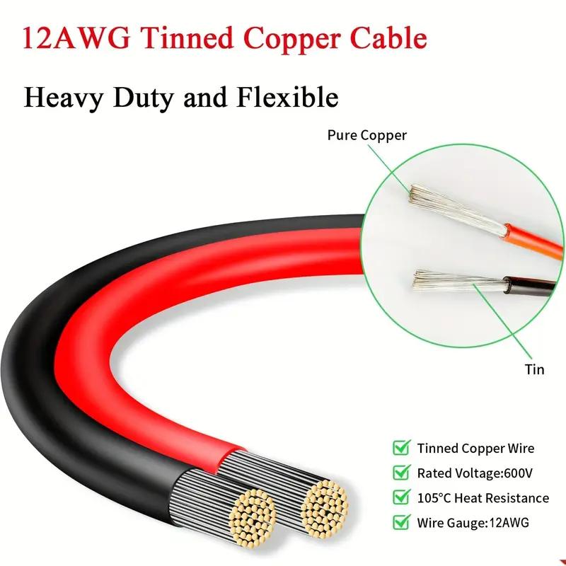3M/9.8ft/118in XT60 Solar Panel Extension Cable 12AWG Solar Extension Cable Kit With Female Male Connectors For RV Spower statio