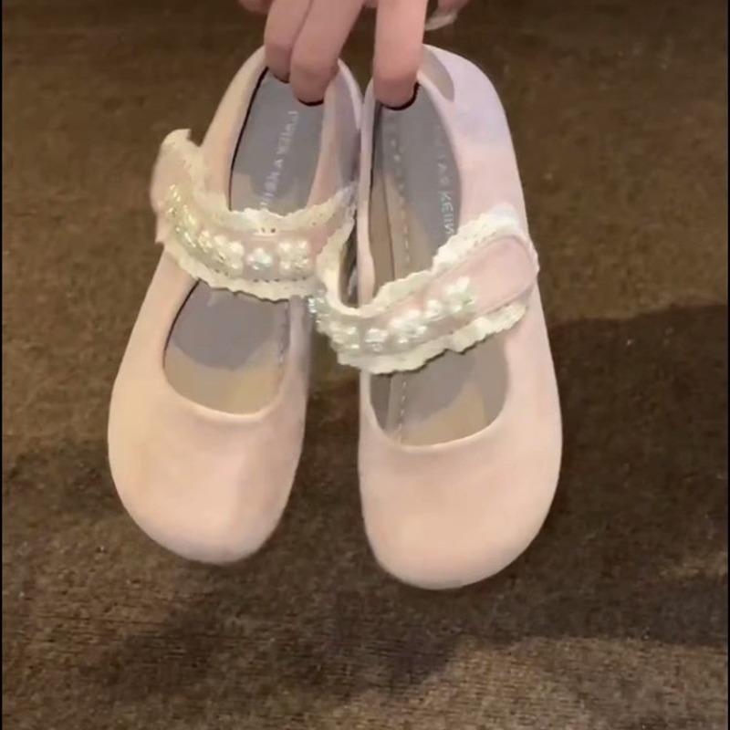 2025 Ladies Shoes Women's Flats Sweet Daily Flats Women Round Toe String Bead Lace Soft Bottom Shoes Women Zapatos