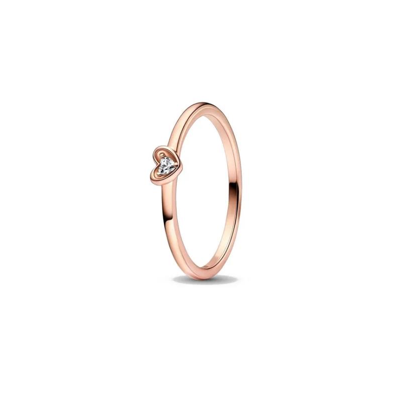 S925 Silver Ring Women Black And Pink Zircon Minimalist Shiny Fashion Jewelry Engagement Wedding Party Gift Trendy