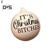 1 Pc/8 Pcs Prank Christmas Ball Funny Bauble Christmas Hanging Ball Rude Humor Hanging Ornaments for Christmas Tree Decor
