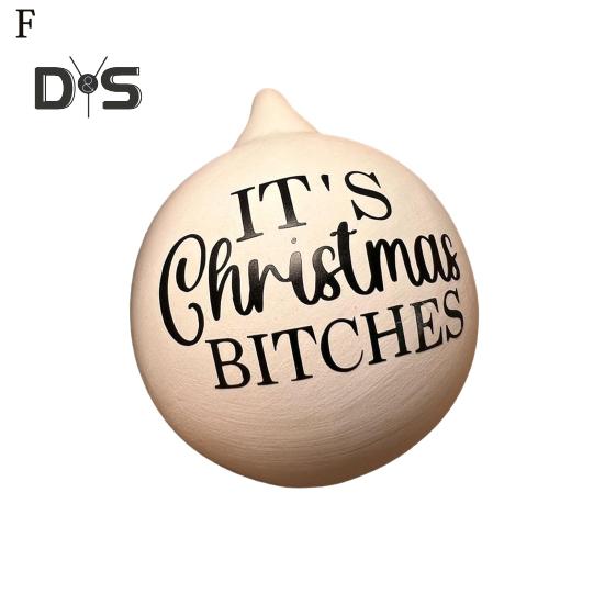1 Pc/8 Pcs Prank Christmas Ball Funny Bauble Christmas Hanging Ball Rude Humor Hanging Ornaments for Christmas Tree Decor