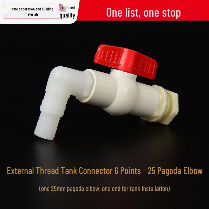 Plastic Water Storage Tank Faucet and Valve Accessories