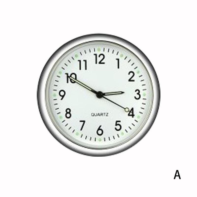 Universal Round Car Clock Stick-On Electronic Watch Dashboard Noctilucent Decoration For Cars Car Accessories