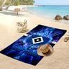 Hamburger SV Personalized Printed Beach Towel Soccer Logo Support Custom Name Text Absorbent Towel For Sport Travel Special Gift