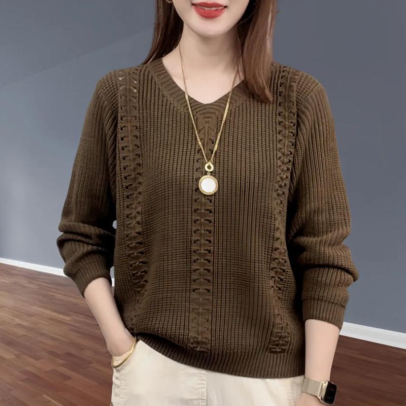 Modischer Damen Strickpullover in Unifarbe für den Frühherbst 2025