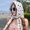 New Summer Cotton and Linen Scarf for Women Spring and Autumn Dots  Small Square Scarf Triangle Scarf Sun Protection Scarf Headscarf
