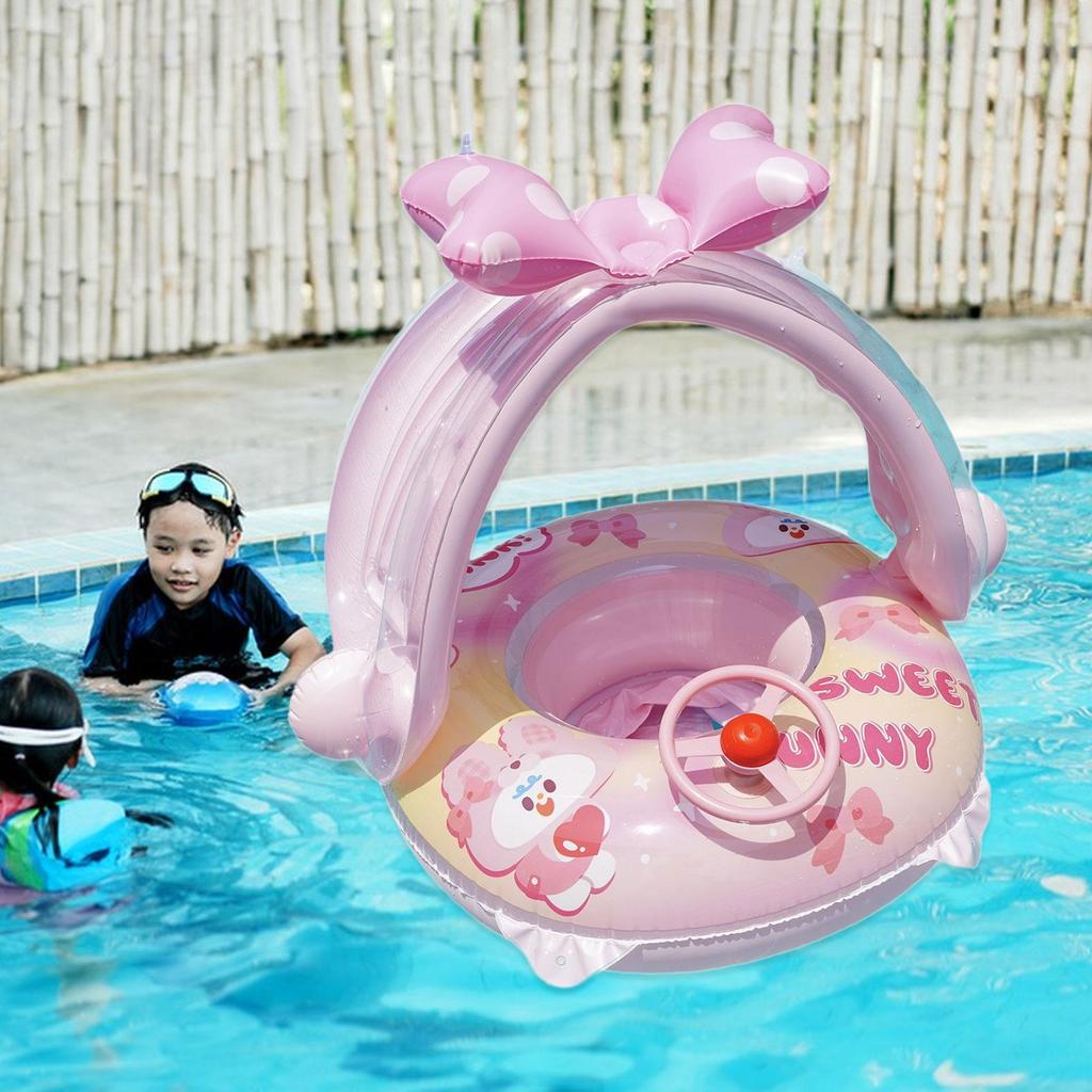 Inflatable Swimming Tube Ring with Seat Swim for Summer Travel Vacation