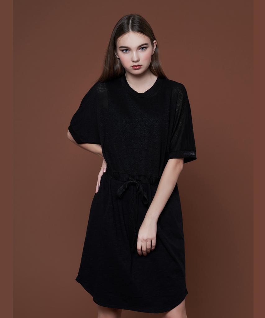Jihui Black Dressy Dress (Linen)