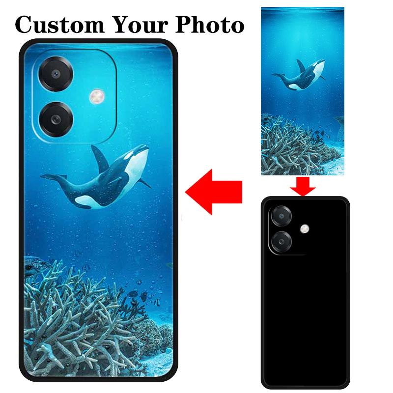 Customized DIY Phone Case For OPPO A58 A38 A58X A78 A55 A79 A54 A54s Black TPU Cover for A 58 38 78 55 79 54 Soft Silicone Funda