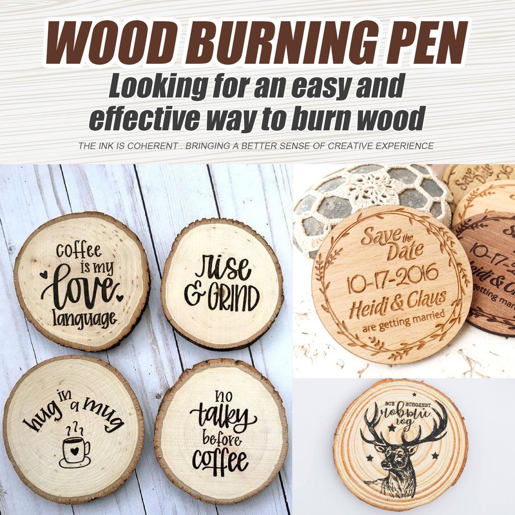Jaysuing Burning Marker, Wooden Branding Coaster Cutting Board Hand DIY Design Burning Pyrograph Pen