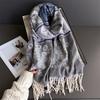 Luxury Winter 100% Wool Scarf Women Thicken Solid Cashmere Handkerchief Warm Pashmina 2 Colours Female Shawl Pareo Soft Bufanda