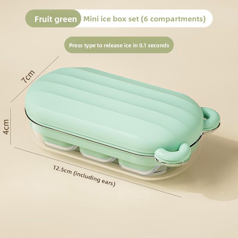 

Cube with LidRefrigeratorPress TypeHouseholdEasy-to-Remove Ice Boxes 1PC зелёный