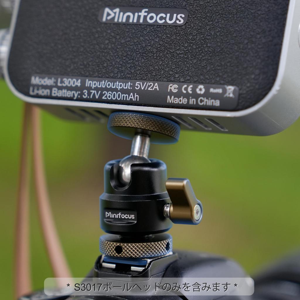 MINIFOCUS Mini Ball Metal Tripod Ball Head with Cold Shoe Rotating Ball Head for and Max Load 11 Lbs 5 Head, 1/4-Inch Adapter, 360-Degree Cameras,