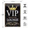 1pc VIP Lounge Metal Sign Decor Vintage PlaquePlate Wall Decor For Bar Club Poster Decoration  8×12 Inch