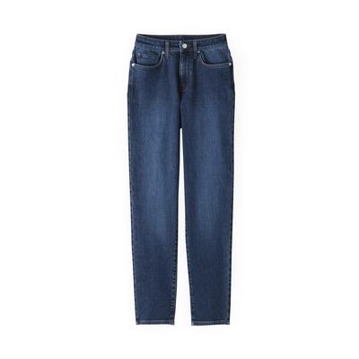 MUJI Stretch-Denim Slim Straight Größe 27 Damenjeans, BE1W4A5S, Blau, (68,5 cm)