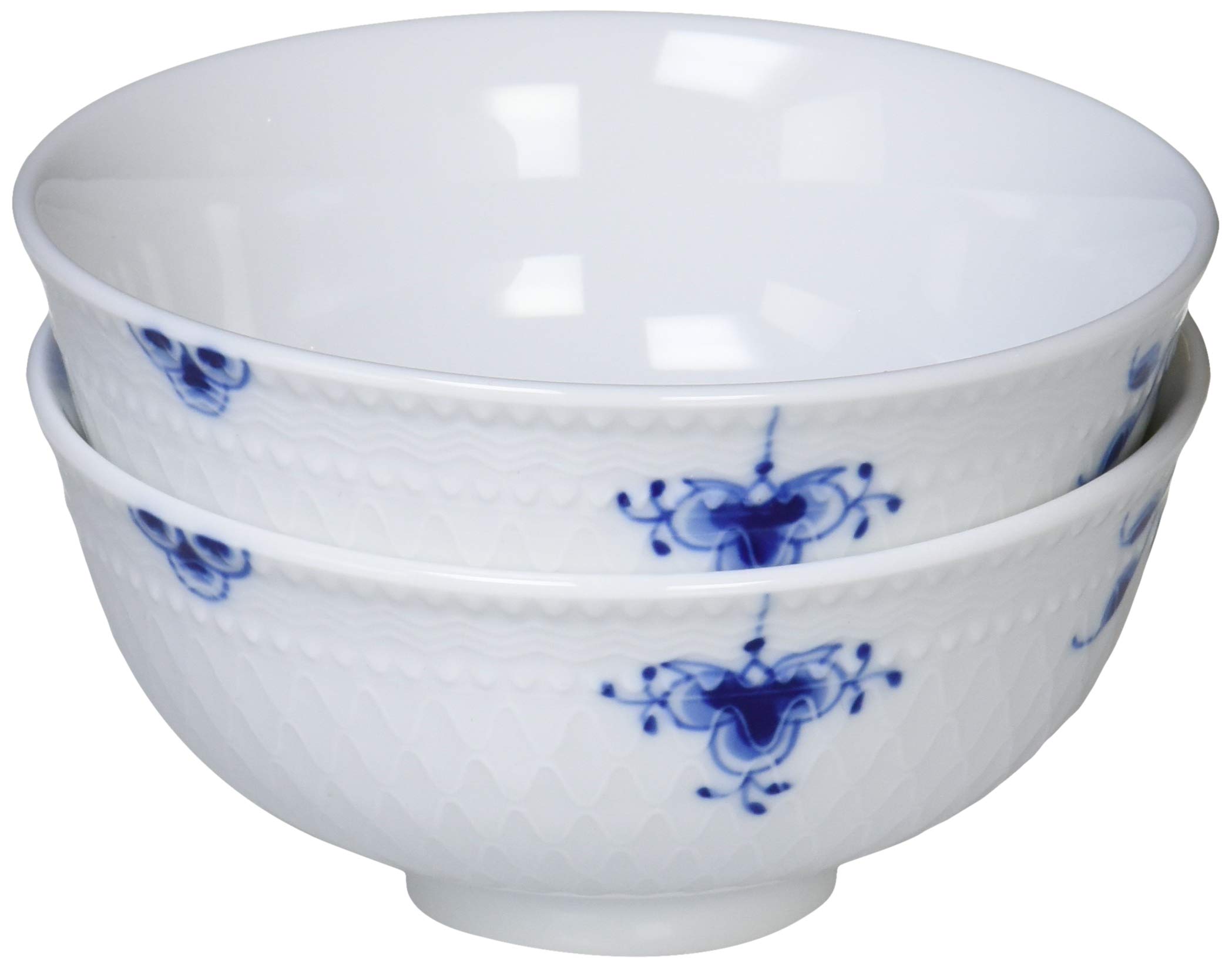 

[Официально импортировано] Пара рисовых пиал Royal Copenhagen Blue Palmette Blossom, 11 см, Свадебный подарок, Номер продукта 1016969