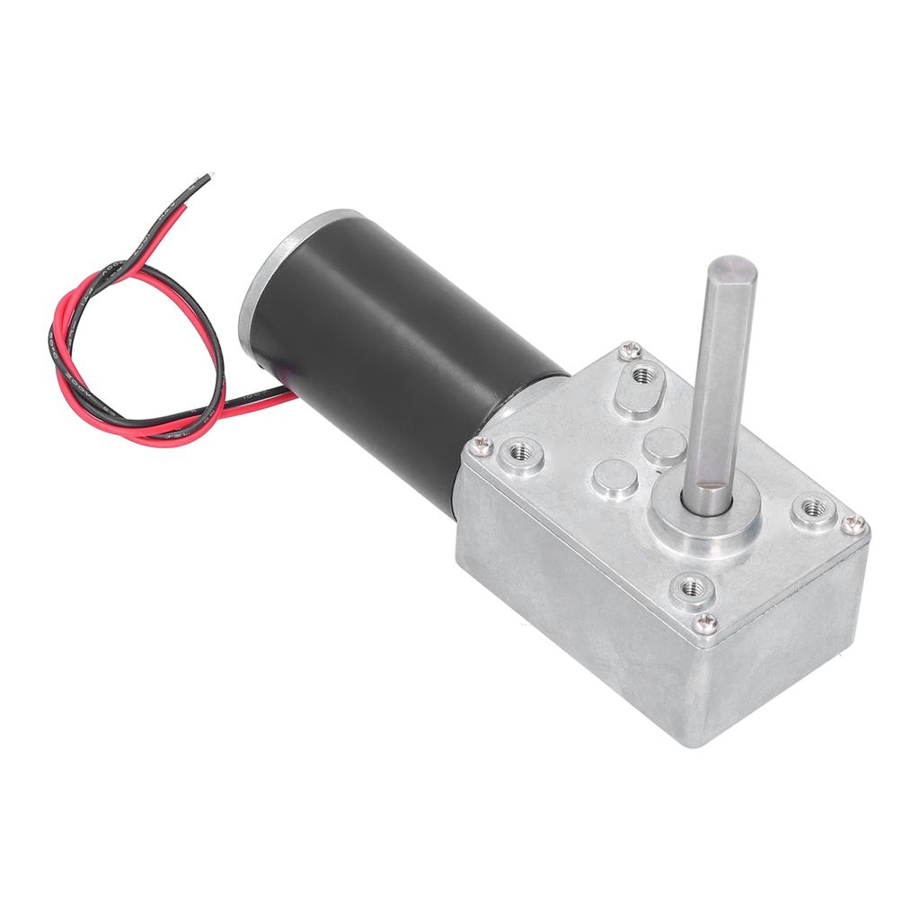 Worm Gear Motor DC Self Locking Mini Speed Reduction Electric Gear Box Reducer EngineDC12V 80RPM