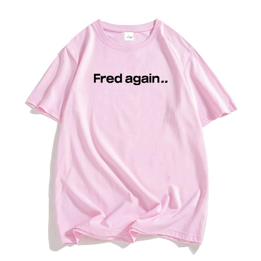 Unisex Cotton Soft Tee-shirt Fred Again Graphic Printing Tshirt Camisas De Hombre Hip Hop Streetwear Short Sleeve Summer Men Top