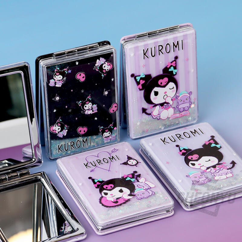 [Sanrio] Kuromi Cute Glitter Square Mirror (Random Delivery) Single product