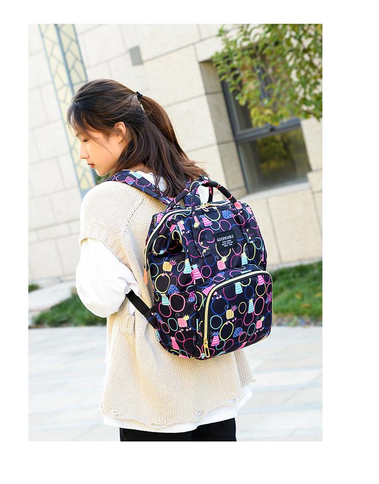 Trendy Large-Capacity Mommy and Baby Travel Backpack