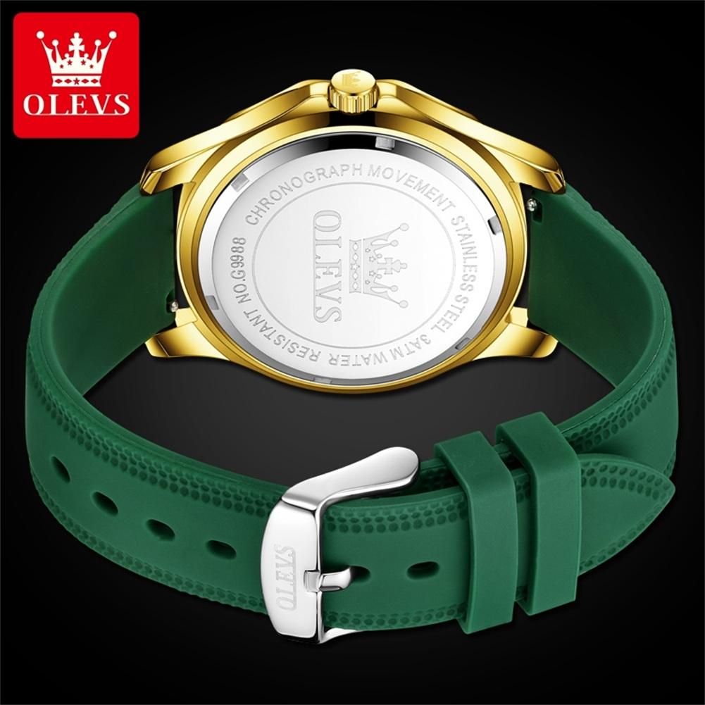The New Top Men's Watch Green Water Ghost Quartz Watch The Night Light Leather Belt