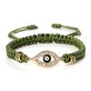 Cross-Border Alloy Bamboo Evil Eye Bracelet: Starry Eyed Woven Couple Bow Design