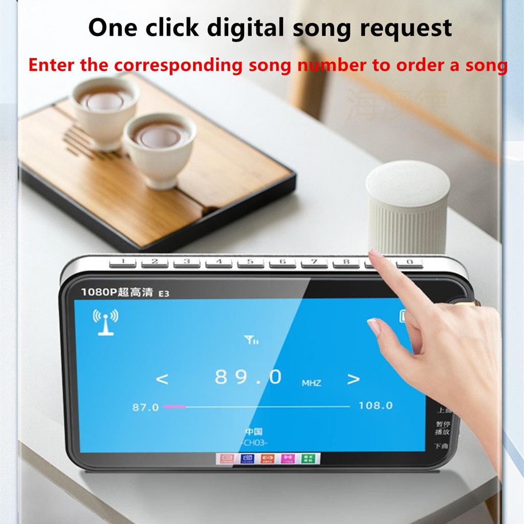 Portable Video Player MP4 Player FM Radio Photo Viewer Speaker TF Card USB Play E-book Speaker MP3 Audio 7 Inch HD 1080P Cinema Music USB