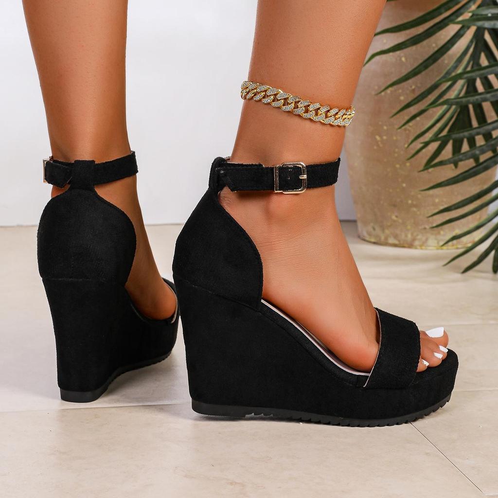 Wedge Sandals for Women Open Toe Summer Slippers Platform Heels 10.5cm High Heel Slides Comfortable Fashion Ladies Footwear