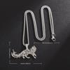 Stainless Steel Mainecoon Pendant Necklace Animal Cute Pet Maine Cat Necklace Trend Jewelry Anniversary Gift for Men and Women