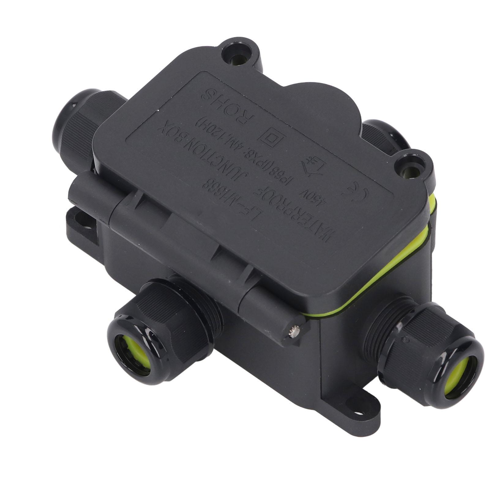 

Електрична розподільча коробка IP68 Водонепроникна 4-ходова коробка для проводки 450В Пластиковий корпус для кабелю живлення для зовнішнього світлодіодного освітлення ландшафту