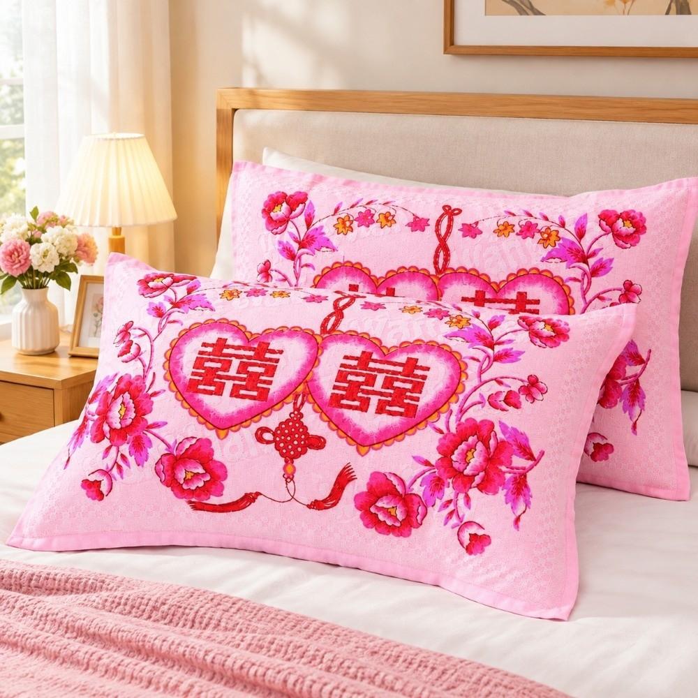 Retro Pattern Linen Pillowcases Soft Pillow Towel Retro Pillow Covers Home Use