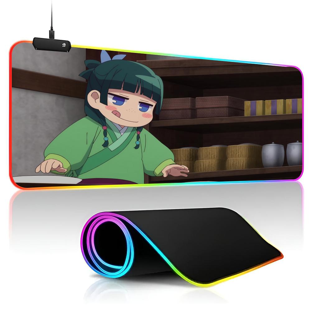 The Apothecary Diaries Mouse Pad game RPG 40x90cm Mouse Mat Gaming Mousepads LED Keyboard Mats Luminous Desk Pads Mouse Pad For