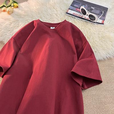 Letní Novinka 230gsm Bavlněná Trička Pánská Prodyšná Pohodlná S Krátkým Rukávem Top Ležérní Oversized Hip Hop Streetwear Trička