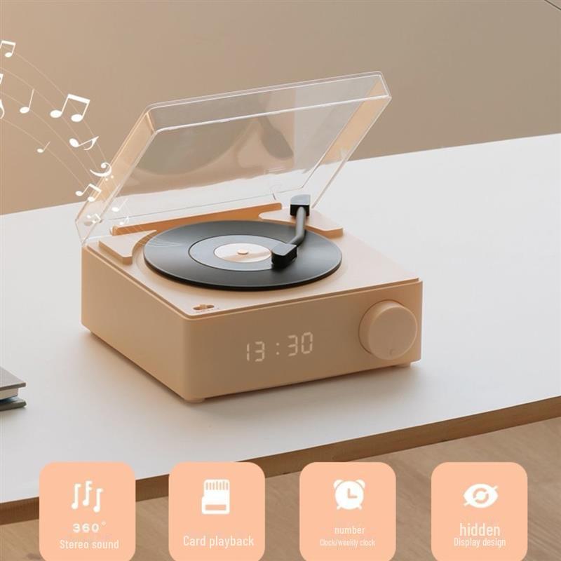 

Виниловый проигрыватель Creative Atomic с Bluetooth: Многофункциональный будильник, динамик, звуковая карта, интеллектуальное беспроводное настольное устройство 14 x 13 x 6.5 cm розовый