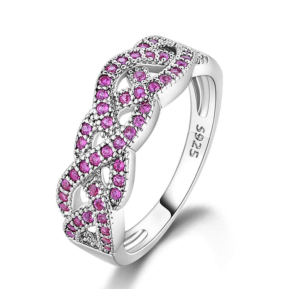 

Ювелирное кольцо женское розово-красное кольцо со шпинелью и крестом простое кольцо элегантный свадебный подарок