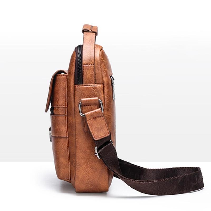 PU Leather Shoulder Bags for Men Crossbody Bag Travel Office Business Bag