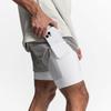 Crazy Muscle Men's Sports and Leisure Shorts Double Layered Marathon Basketball Fitness Quick Drying Shorts