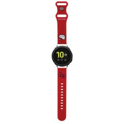 Hello Kitty Bracelet Universel Hkuwmschblr Silicone Tête de Chat Rouge/Red 20Mm