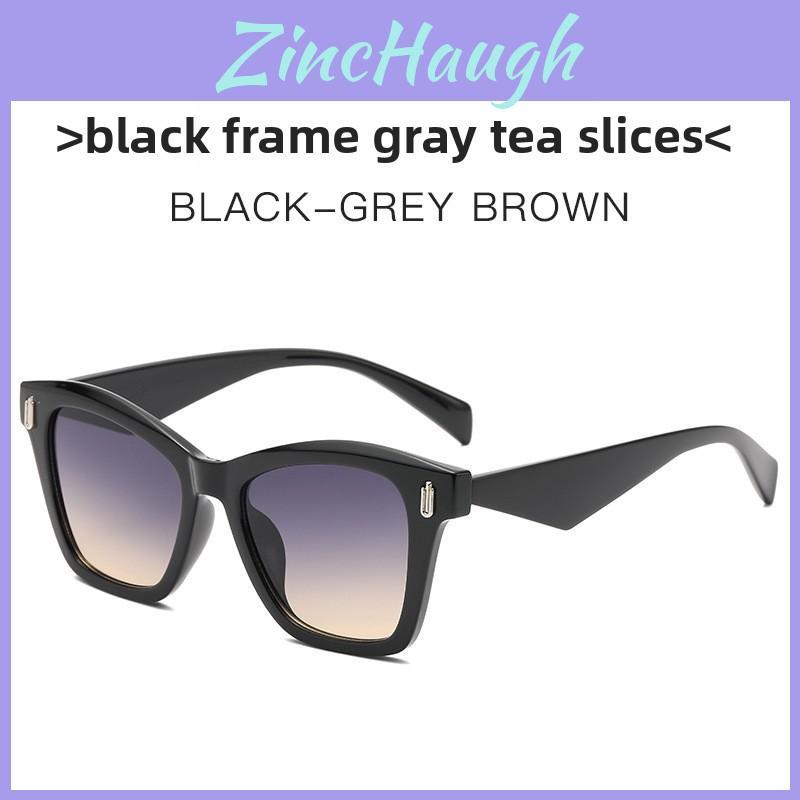 Cat Eye Sunglasses Oversized Black Frame With Gradient Gray Lenses For Stylish Outings