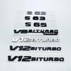 RSU1 3D Letters S63 S65 V12 Biturbo V8Biturbo 4matic+ ABS Emblem for Mercedes Benz W222 W223 Car Fender Trunk Logo Sticker